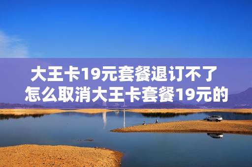 大王卡19元套餐退订不了 怎么取消大王卡套餐19元的固定费用