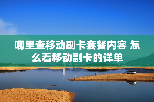 哪里查移动副卡套餐内容 怎么看移动副卡的详单