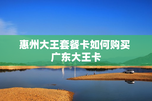 惠州大王套餐卡如何购买 广东大王卡