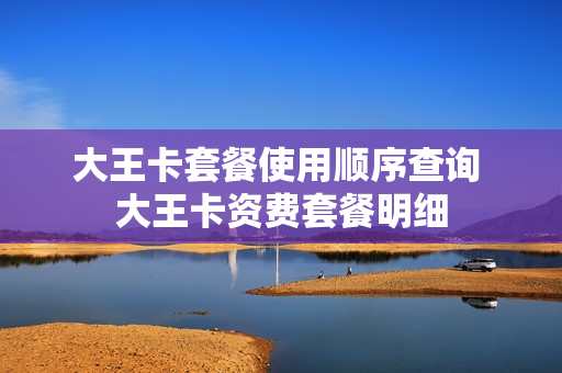 大王卡套餐使用顺序查询 大王卡资费套餐明细