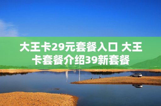 大王卡29元套餐入口 大王卡套餐介绍39新套餐