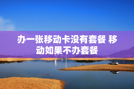 办一张移动卡没有套餐 移动如果不办套餐