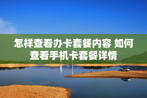 怎样查看办卡套餐内容 如何查看手机卡套餐详情