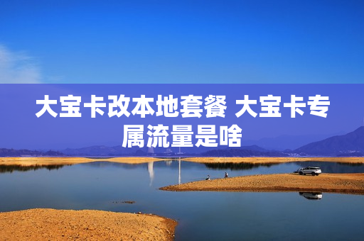 大宝卡改本地套餐 大宝卡专属流量是啥