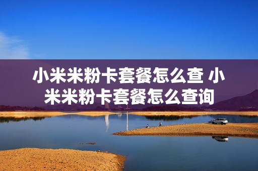 小米米粉卡套餐怎么查 小米米粉卡套餐怎么查询