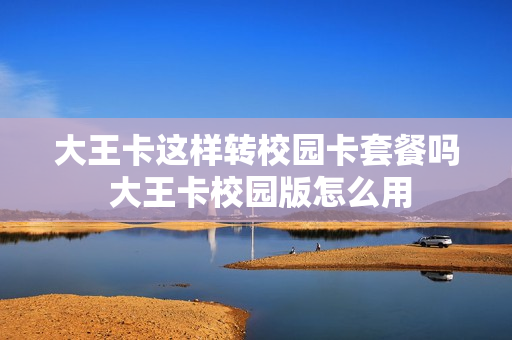 大王卡这样转校园卡套餐吗 大王卡校园版怎么用