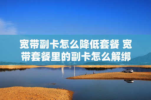 宽带副卡怎么降低套餐 宽带套餐里的副卡怎么解绑