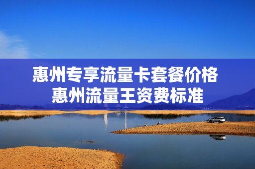 惠州专享流量卡套餐价格 惠州流量王资费标准