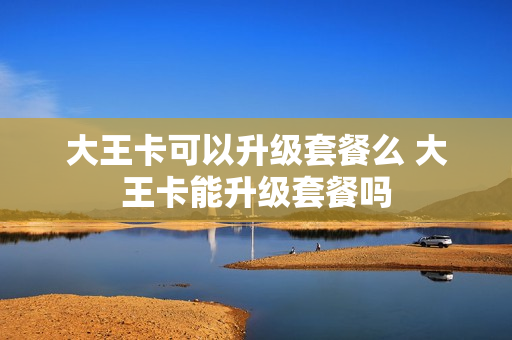 大王卡可以升级套餐么 大王卡能升级套餐吗