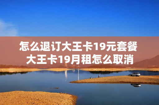 怎么退订大王卡19元套餐 大王卡19月租怎么取消