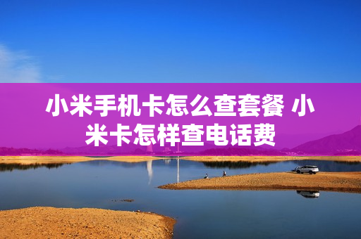 小米手机卡怎么查套餐 小米卡怎样查电话费