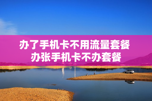 办了手机卡不用流量套餐 办张手机卡不办套餐