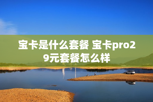 宝卡是什么套餐 宝卡pro29元套餐怎么样