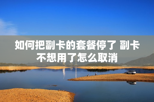 如何把副卡的套餐停了 副卡不想用了怎么取消
