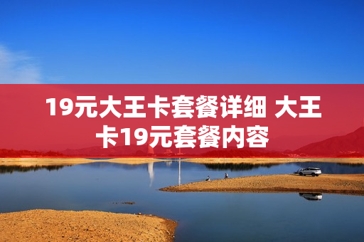 19元大王卡套餐详细 大王卡19元套餐内容