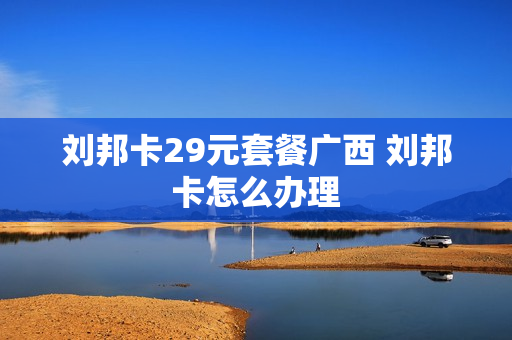 刘邦卡29元套餐广西 刘邦卡怎么办理