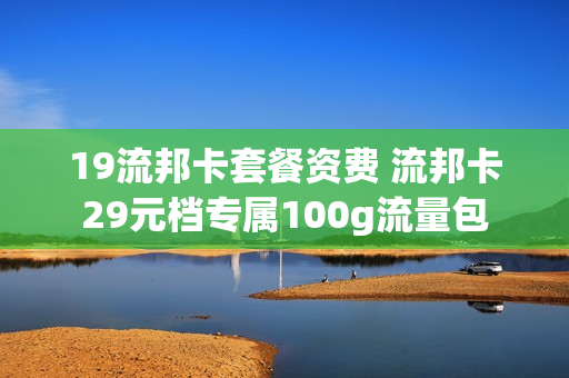 19流邦卡套餐资费 流邦卡29元档专属100g流量包