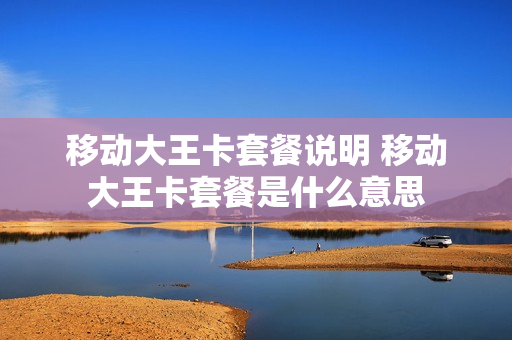 移动大王卡套餐说明 移动大王卡套餐是什么意思