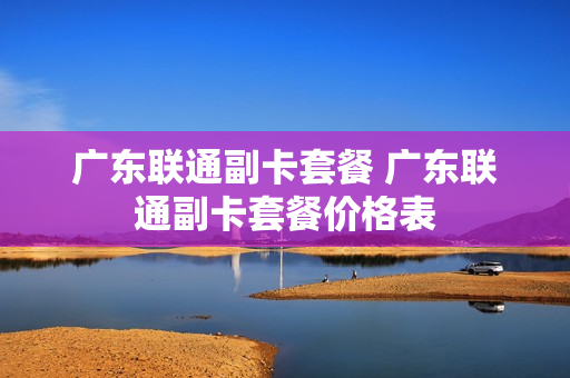 广东联通副卡套餐 广东联通副卡套餐价格表