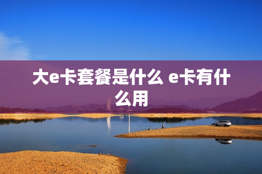 大e卡套餐是什么 e卡有什么用