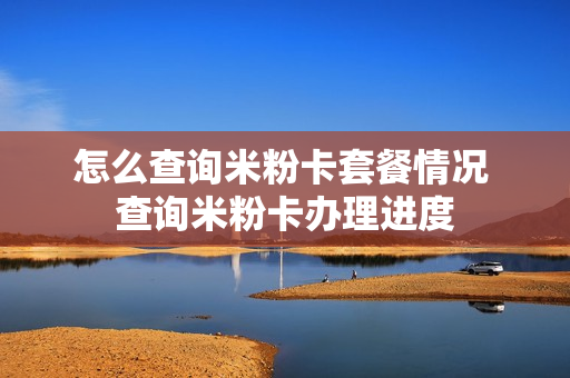 怎么查询米粉卡套餐情况 查询米粉卡办理进度