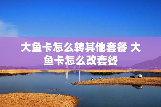 大鱼卡怎么转其他套餐 大鱼卡怎么改套餐