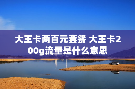 大王卡两百元套餐 大王卡200g流量是什么意思