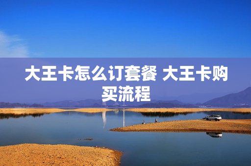 大王卡怎么订套餐 大王卡购买流程