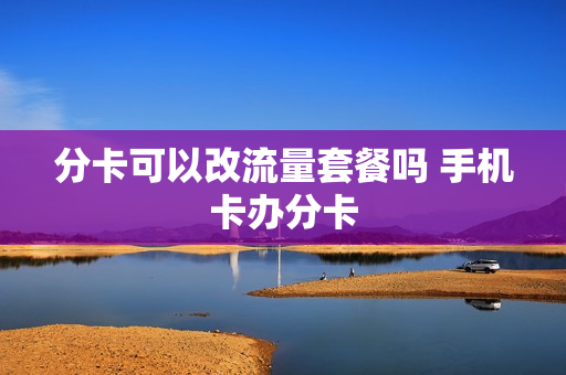 分卡可以改流量套餐吗 手机卡办分卡