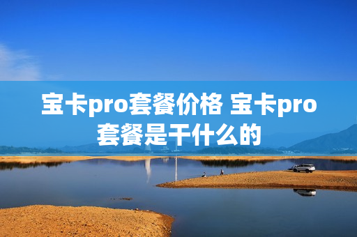 宝卡pro套餐价格 宝卡pro套餐是干什么的