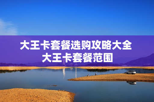 大王卡套餐选购攻略大全 大王卡套餐范围