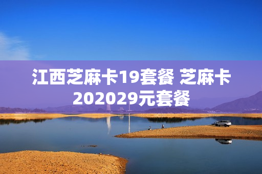 江西芝麻卡19套餐 芝麻卡202029元套餐