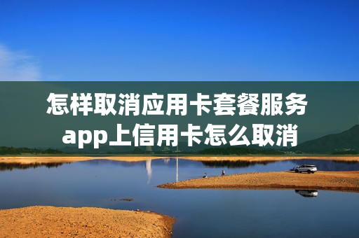 怎样取消应用卡套餐服务 app上信用卡怎么取消