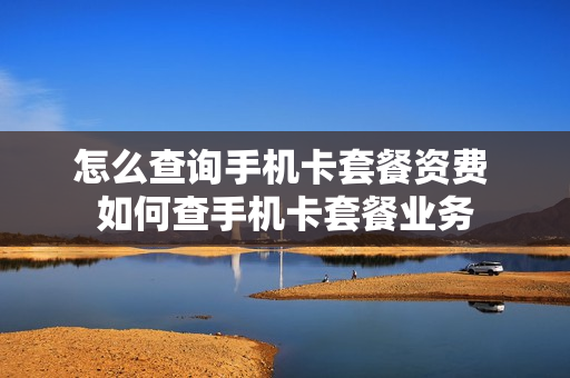 怎么查询手机卡套餐资费 如何查手机卡套餐业务