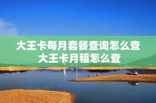 大王卡每月套餐查询怎么查 大王卡月租怎么查