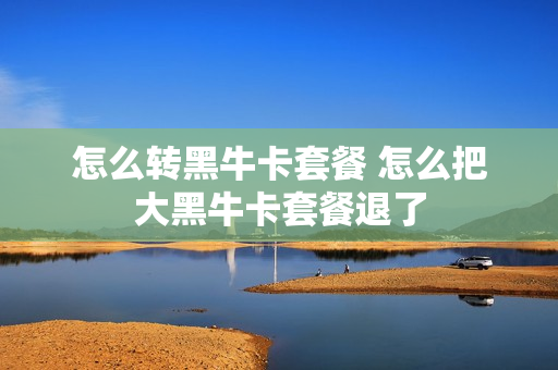 怎么转黑牛卡套餐 怎么把大黑牛卡套餐退了