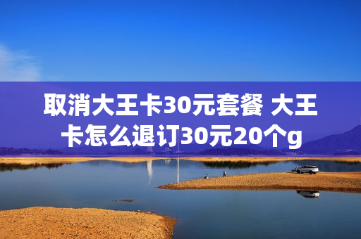 取消大王卡30元套餐 大王卡怎么退订30元20个g