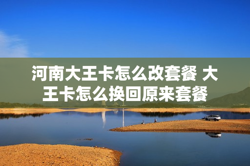 河南大王卡怎么改套餐 大王卡怎么换回原来套餐