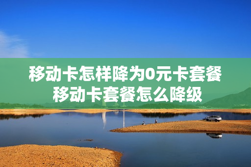 移动卡怎样降为0元卡套餐 移动卡套餐怎么降级