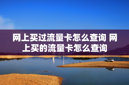 网上买过流量卡怎么查询 网上买的流量卡怎么查询