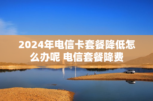 2024年电信卡套餐降低怎么办呢 电信套餐降费