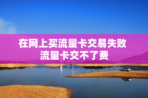 在网上买流量卡交易失败 流量卡交不了费