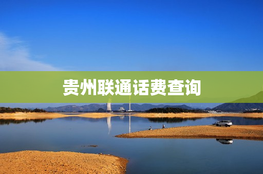 贵州联通话费查询