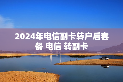2024年电信副卡转户后套餐 电信 转副卡