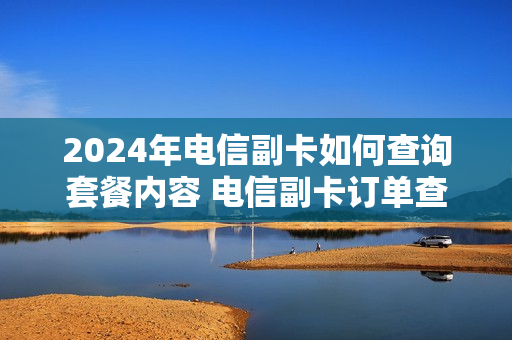 2024年电信副卡如何查询套餐内容 电信副卡订单查询