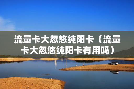流量卡大忽悠纯阳卡（流量卡大忽悠纯阳卡有用吗）