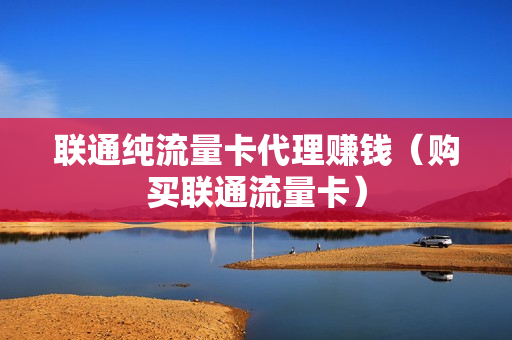 联通纯流量卡代理赚钱（购买联通流量卡）