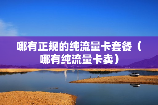 哪有正规的纯流量卡套餐（哪有纯流量卡卖）