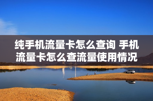 纯手机流量卡怎么查询 手机流量卡怎么查流量使用情况