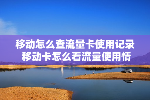 移动怎么查流量卡使用记录 移动卡怎么看流量使用情况